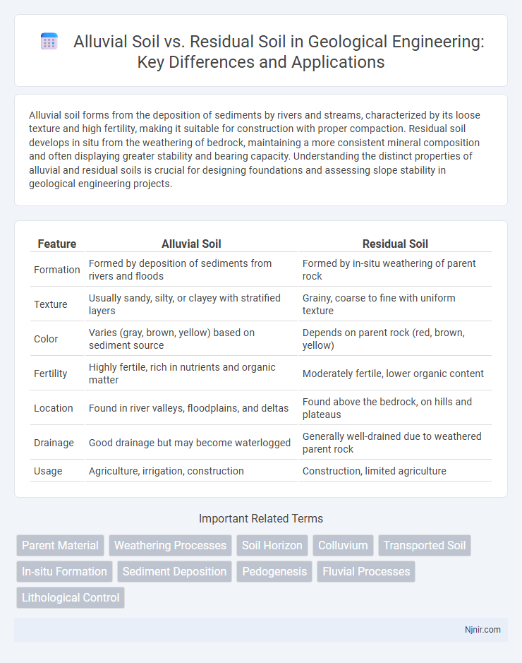 Alluvial Soil vs. Residual Soil in Geological Engineering: Key Differences and Applications