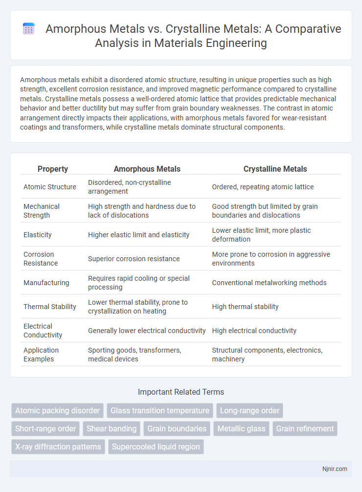 Amorphous Metals vs. Crystalline Metals: A Comparative Analysis in Materials Engineering
