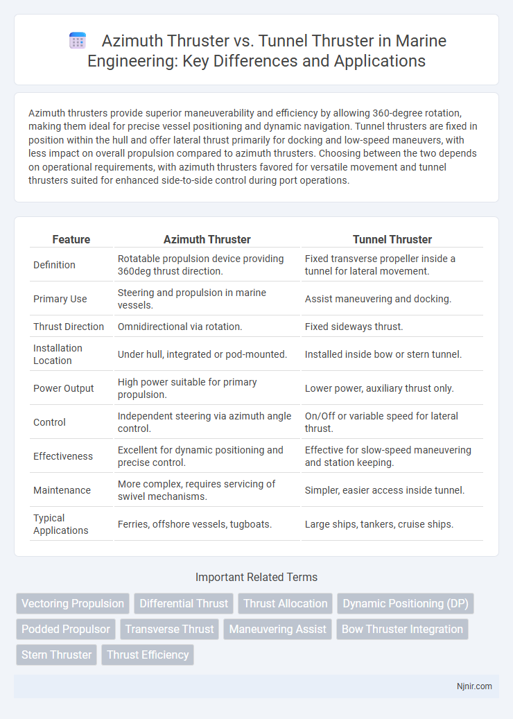 Azimuth Thruster vs. Tunnel Thruster in Marine Engineering: Key Differences and Applications