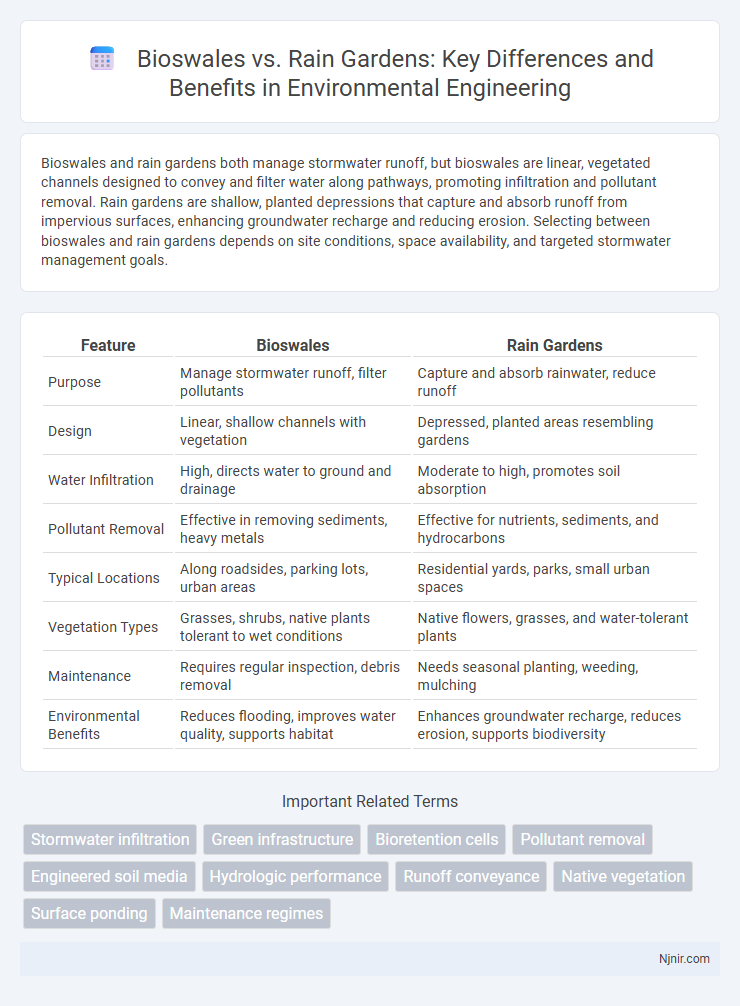 Bioswales vs. Rain Gardens: Key Differences and Benefits in Environmental Engineering