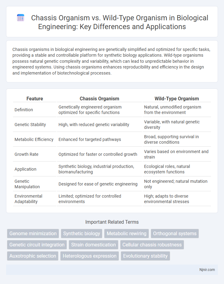 Chassis Organism vs. Wild-Type Organism in Biological Engineering: Key Differences and Applications