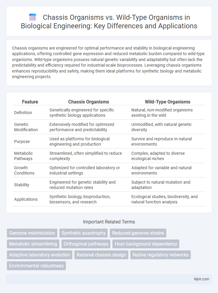Chassis Organisms vs. Wild-Type Organisms in Biological Engineering: Key Differences and Applications