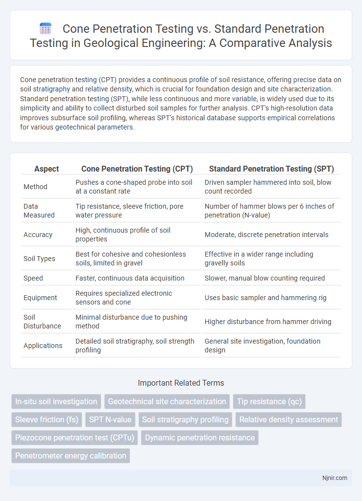 Cone Penetration Testing vs. Standard Penetration Testing in Geological Engineering: A Comparative Analysis