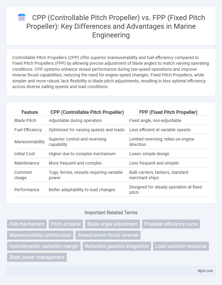 CPP (Controllable Pitch Propeller) vs. FPP (Fixed Pitch Propeller): Key Differences and Advantages in Marine Engineering