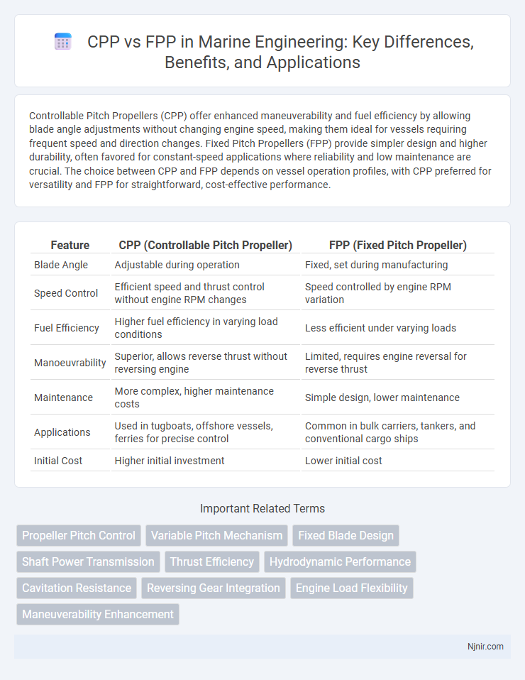 CPP vs FPP in Marine Engineering: Key Differences, Benefits, and Applications