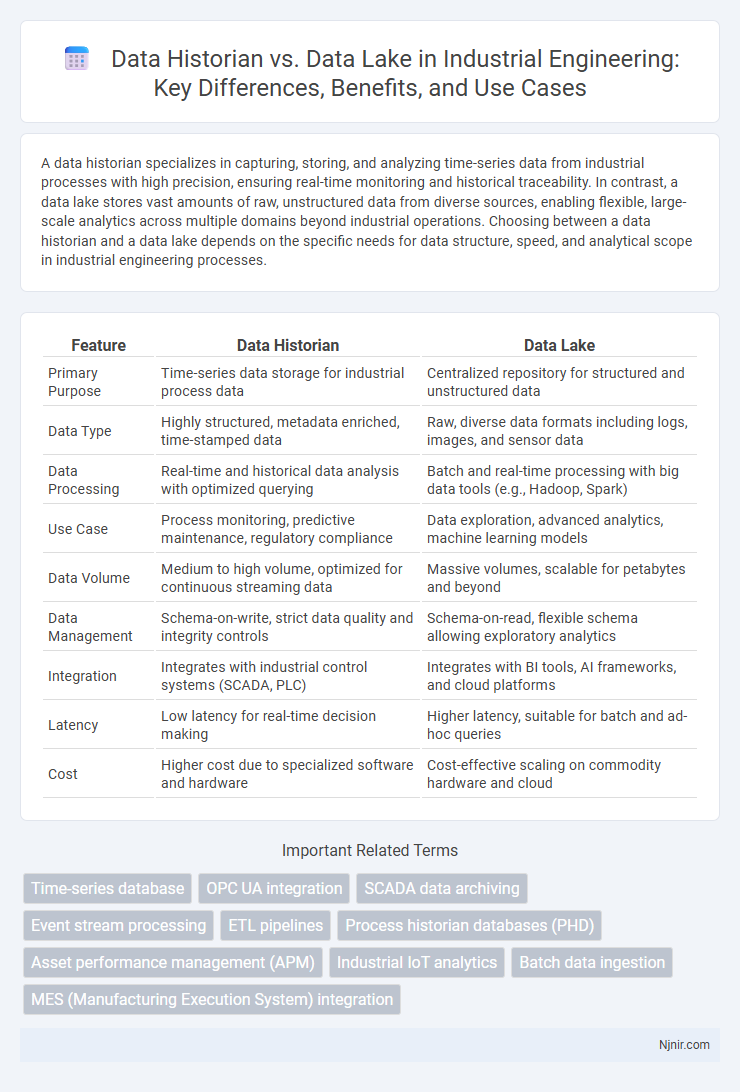 Data Historian vs. Data Lake in Industrial Engineering: Key Differences, Benefits, and Use Cases