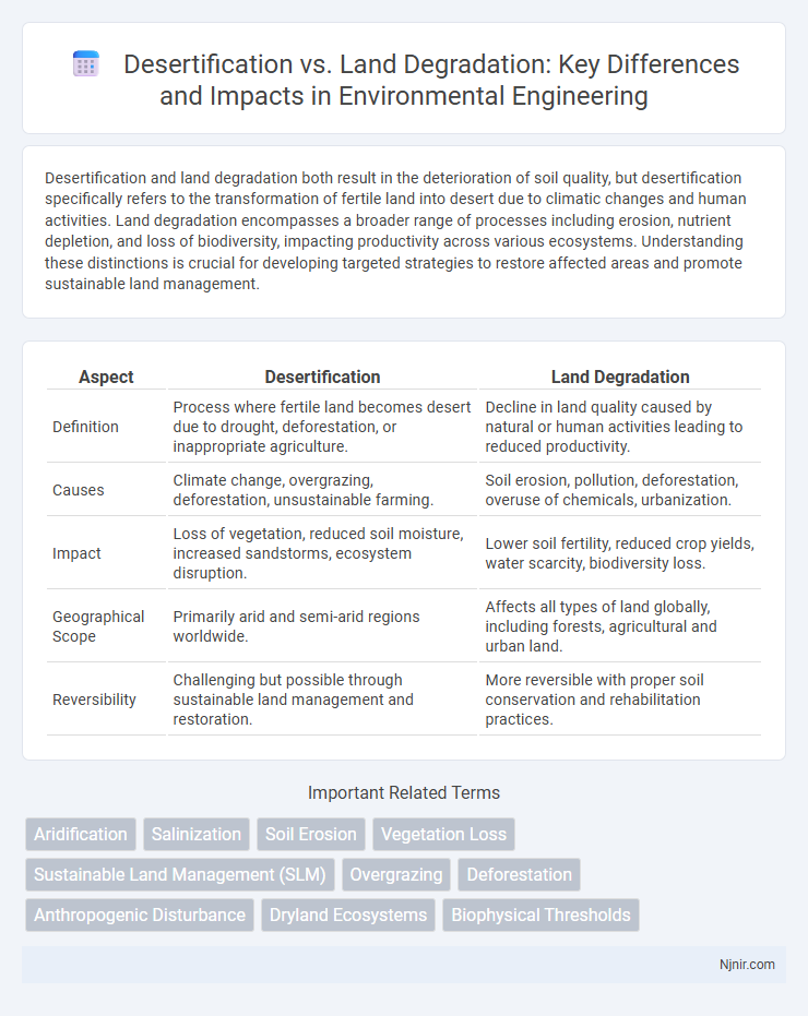 Desertification vs. Land Degradation: Key Differences and Impacts in Environmental Engineering