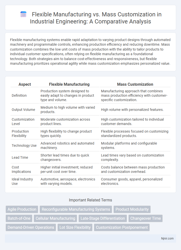 Flexible Manufacturing vs. Mass Customization in Industrial Engineering: A Comparative Analysis