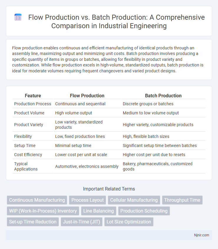 Flow Production vs. Batch Production: A Comprehensive Comparison in Industrial Engineering