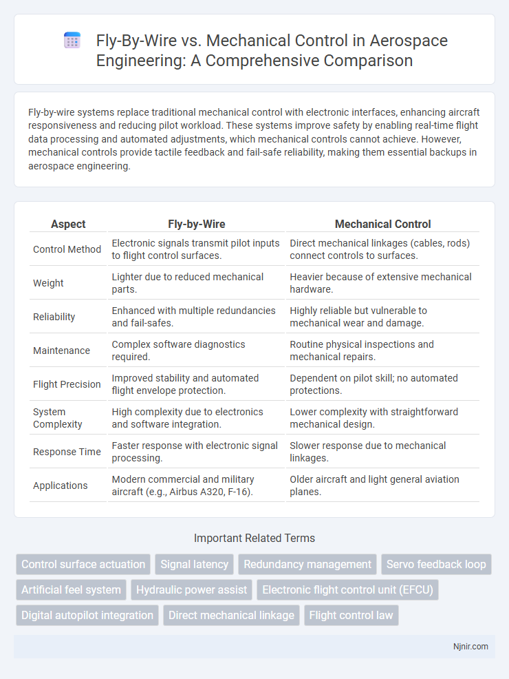 Fly-By-Wire vs. Mechanical Control in Aerospace Engineering: A Comprehensive Comparison