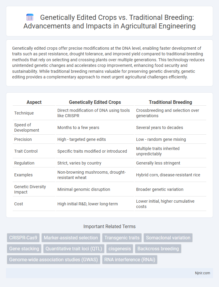 Genetically Edited Crops vs. Traditional Breeding: Advancements and Impacts in Agricultural Engineering