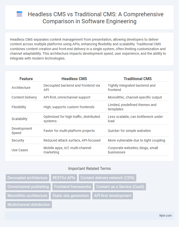 Headless CMS vs Traditional CMS: A Comprehensive Comparison in Software Engineering