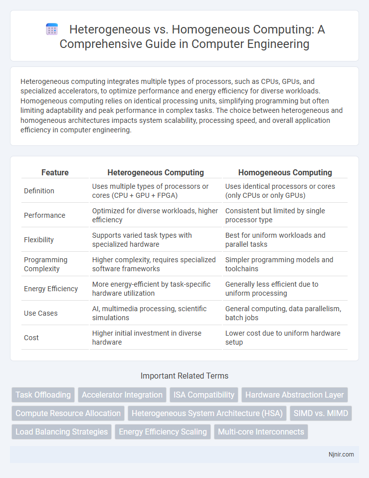 Heterogeneous vs. Homogeneous Computing: A Comprehensive Guide in Computer Engineering