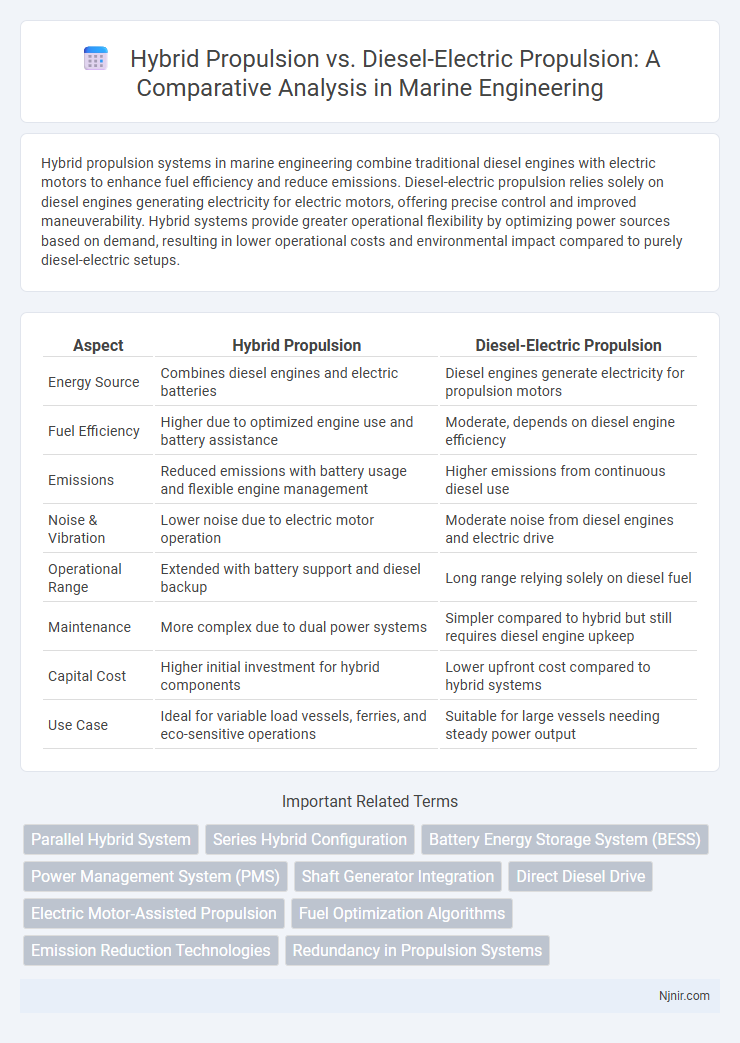 Hybrid Propulsion vs. Diesel-Electric Propulsion: A Comparative Analysis in Marine Engineering