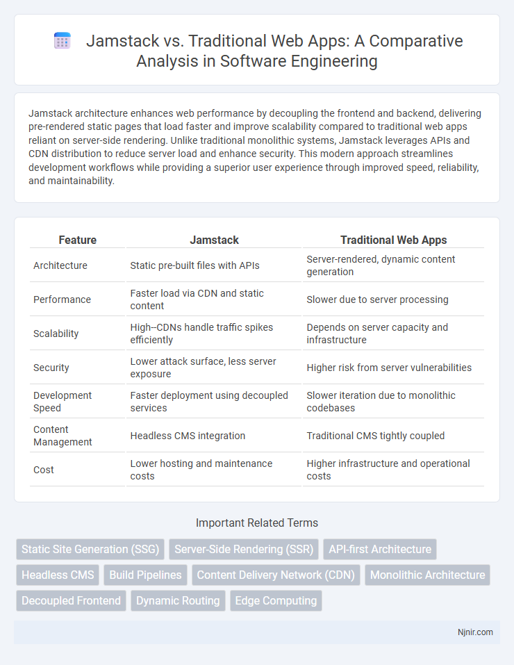 Jamstack vs. Traditional Web Apps: A Comparative Analysis in Software Engineering