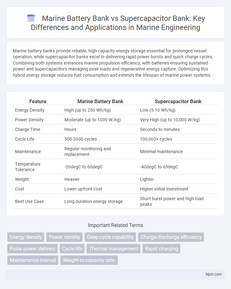 Marine Battery Bank vs Supercapacitor Bank: Key Differences and Applications in Marine Engineering