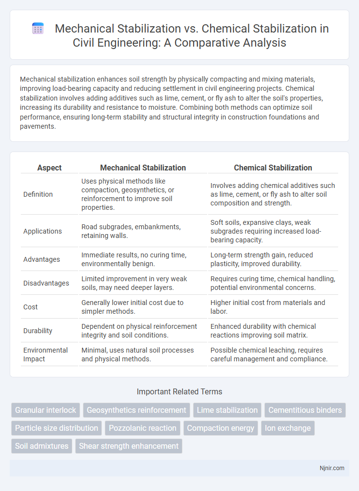 Mechanical Stabilization vs. Chemical Stabilization in Civil Engineering: A Comparative Analysis