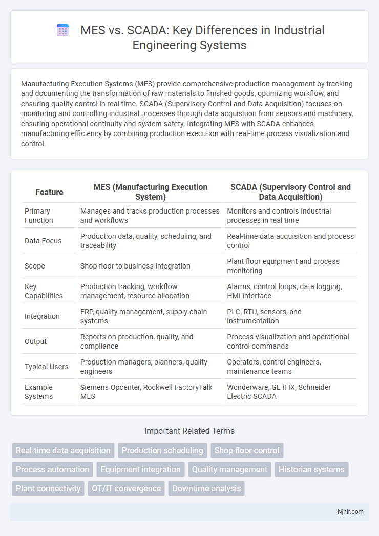 MES vs. SCADA: Key Differences in Industrial Engineering Systems
