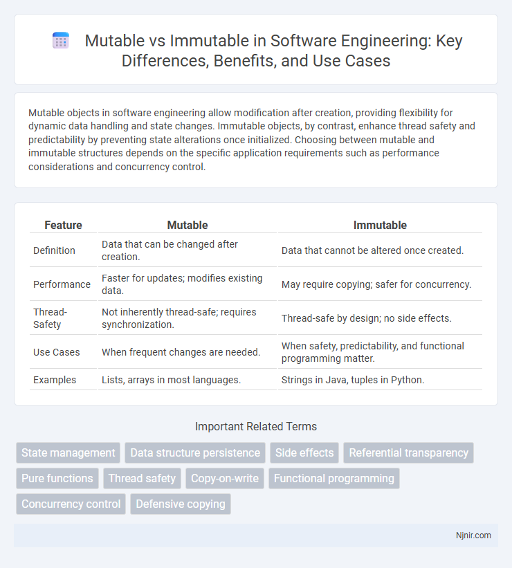 Mutable vs Immutable in Software Engineering: Key Differences, Benefits, and Use Cases