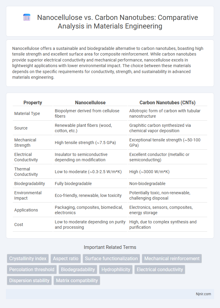 Nanocellulose vs. Carbon Nanotubes: Comparative Analysis in Materials Engineering