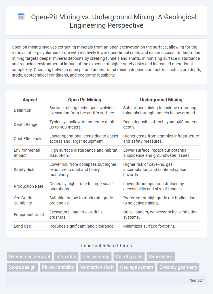 Open-Pit Mining vs. Underground Mining: A Geological Engineering Perspective