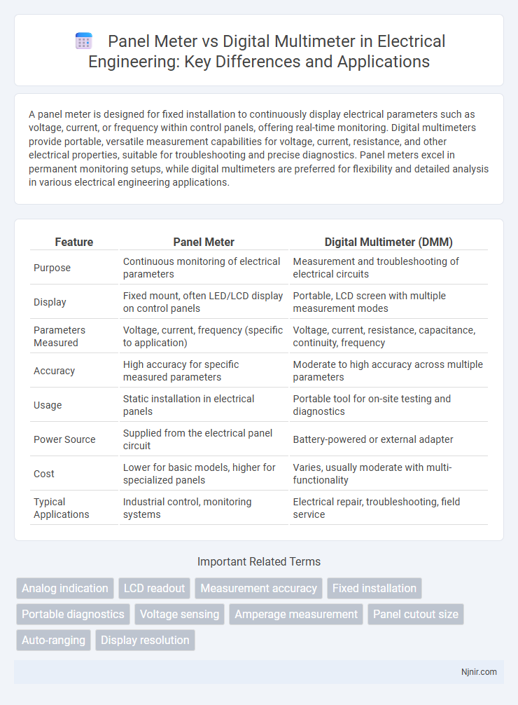 Panel Meter vs Digital Multimeter in Electrical Engineering: Key Differences and Applications