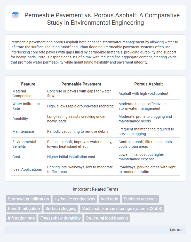 Permeable Pavement vs. Porous Asphalt: A Comparative Study in Environmental Engineering