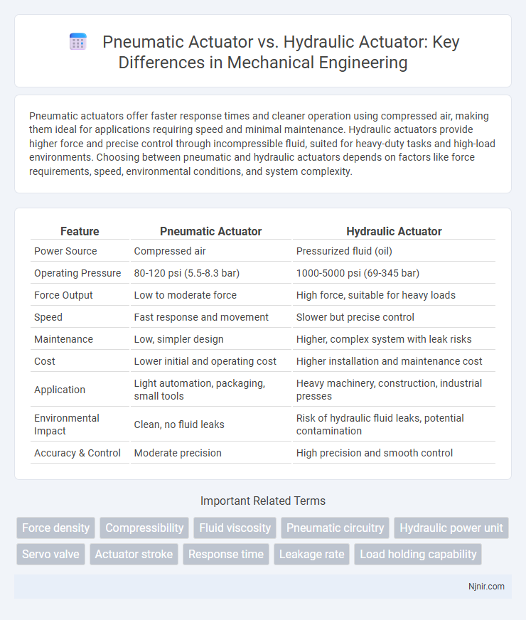 Pneumatic Actuator vs. Hydraulic Actuator: Key Differences in Mechanical Engineering