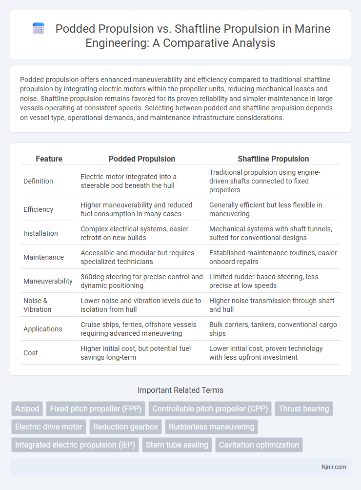 Podded Propulsion vs. Shaftline Propulsion in Marine Engineering: A Comparative Analysis