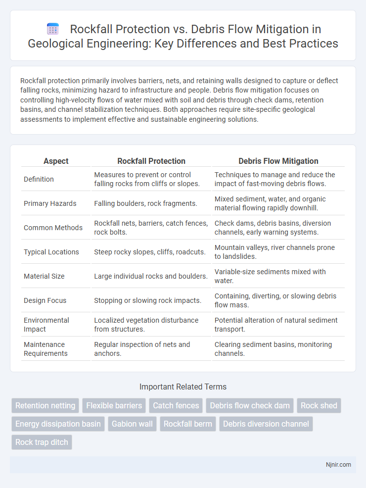 Rockfall Protection vs. Debris Flow Mitigation in Geological Engineering: Key Differences and Best Practices