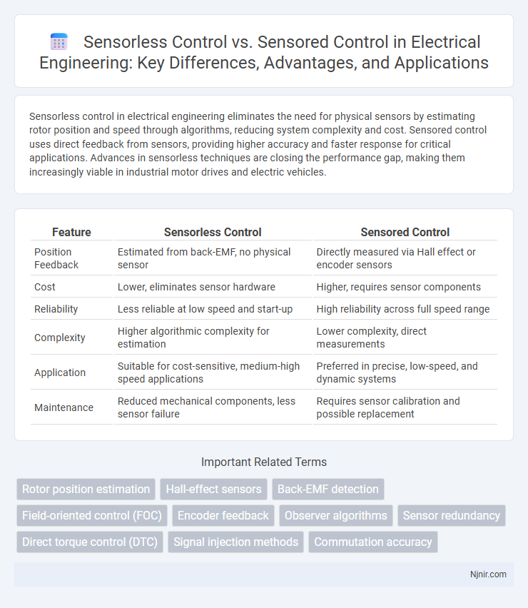 Sensorless Control vs. Sensored Control in Electrical Engineering: Key Differences, Advantages, and Applications