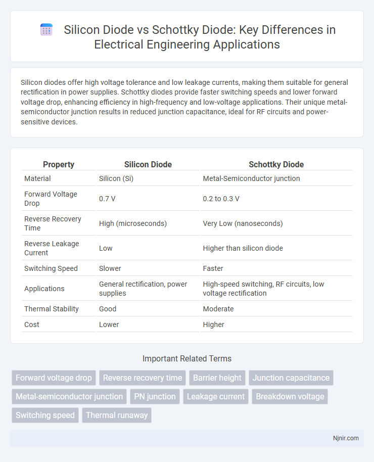 Silicon Diode vs Schottky Diode: Key Differences in Electrical Engineering Applications