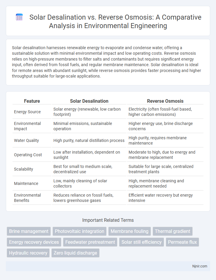Solar Desalination vs. Reverse Osmosis: A Comparative Analysis in Environmental Engineering
