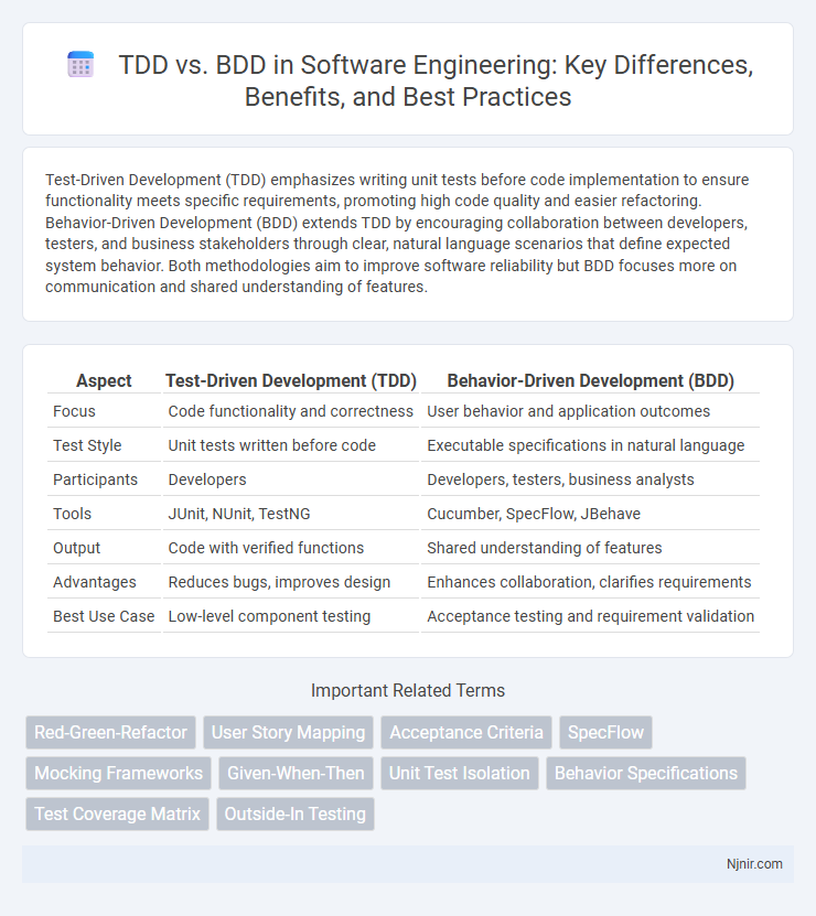 TDD vs. BDD in Software Engineering: Key Differences, Benefits, and Best Practices