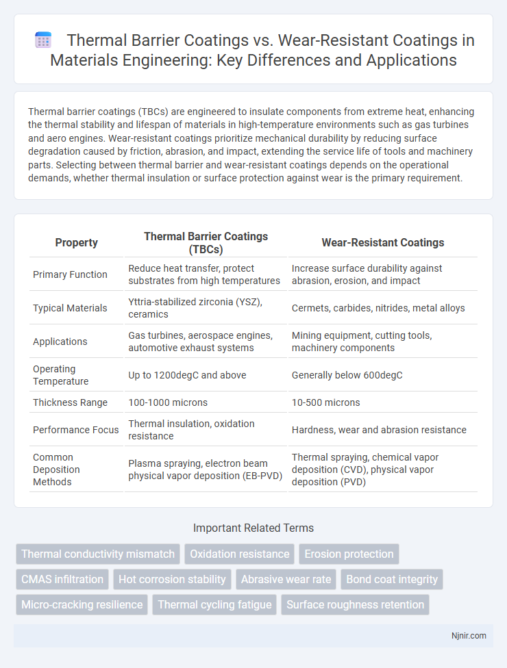 Thermal Barrier Coatings vs. Wear-Resistant Coatings in Materials Engineering: Key Differences and Applications