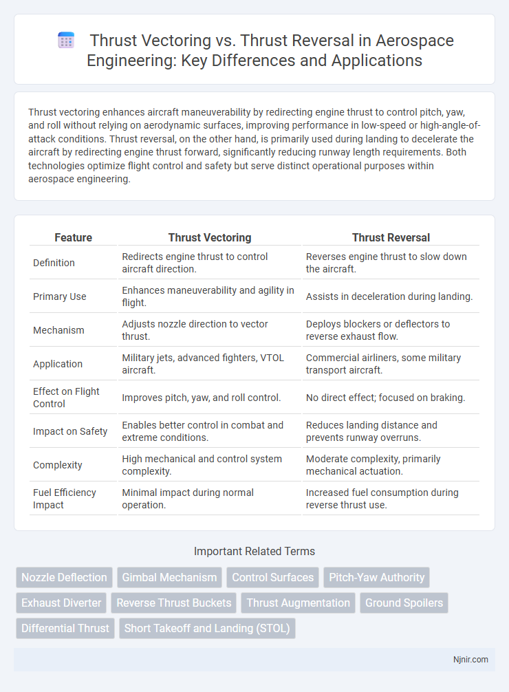 Thrust Vectoring vs. Thrust Reversal in Aerospace Engineering: Key Differences and Applications
