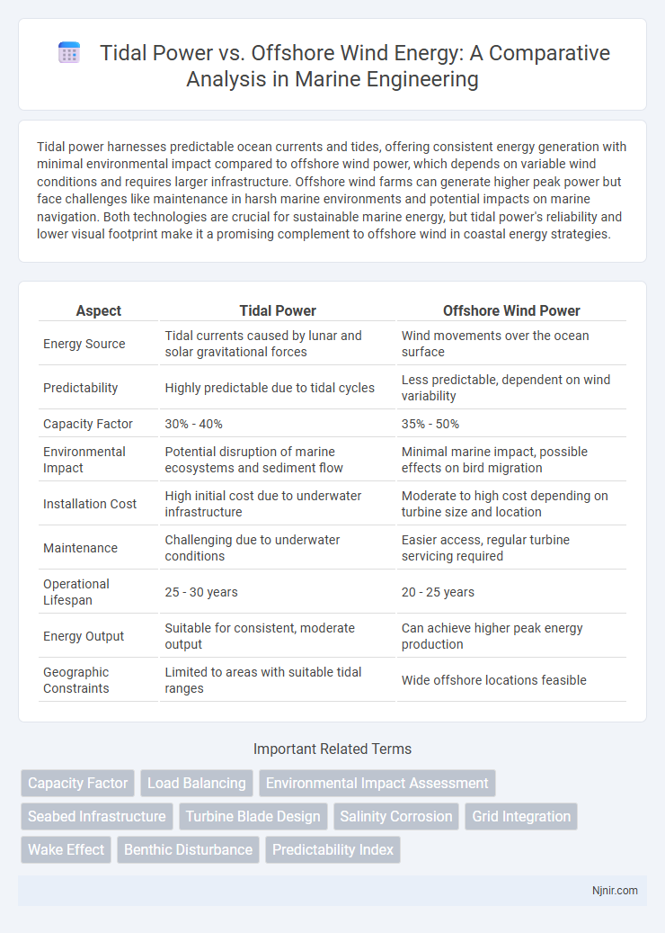 Tidal Power vs. Offshore Wind Energy: A Comparative Analysis in Marine Engineering
