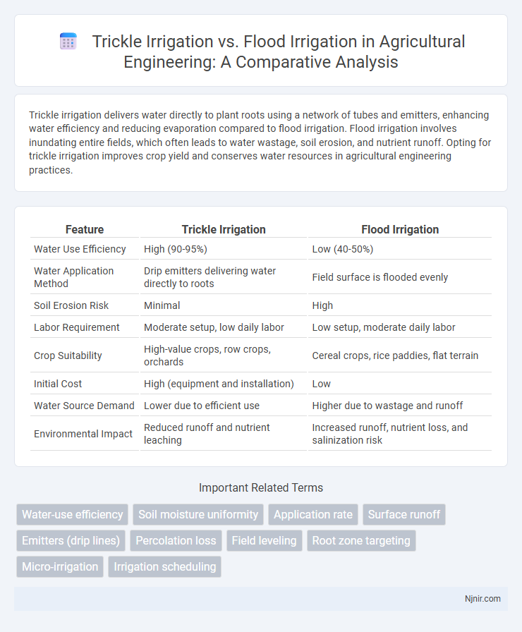 Trickle Irrigation vs. Flood Irrigation in Agricultural Engineering: A Comparative Analysis