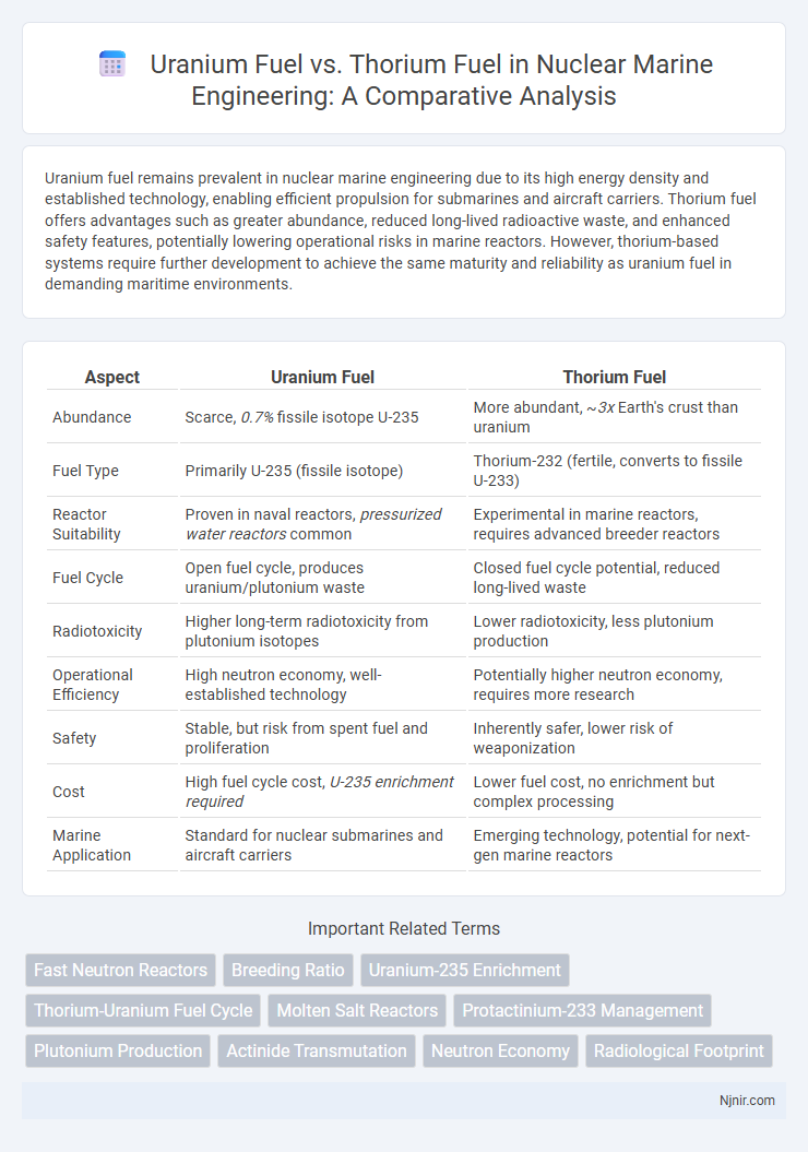 Uranium Fuel vs. Thorium Fuel in Nuclear Marine Engineering: A Comparative Analysis