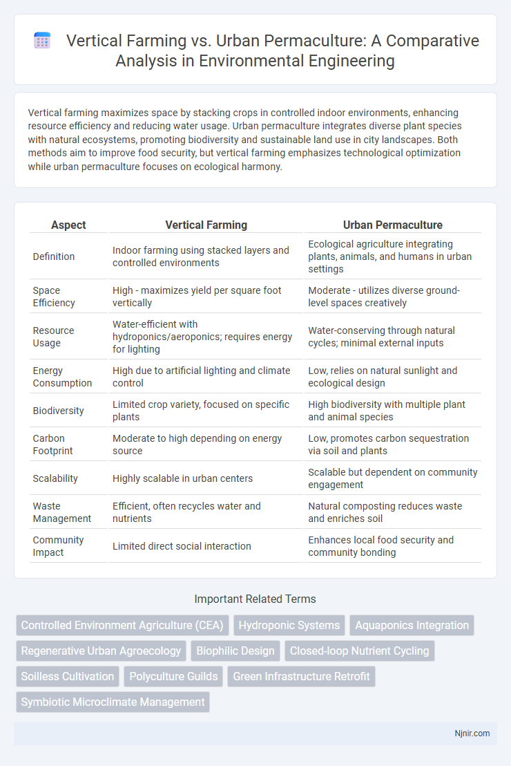 Vertical Farming vs. Urban Permaculture: A Comparative Analysis in Environmental Engineering