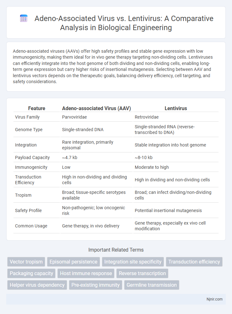 Adeno-Associated Virus vs. Lentivirus: A Comparative Analysis in Biological Engineering