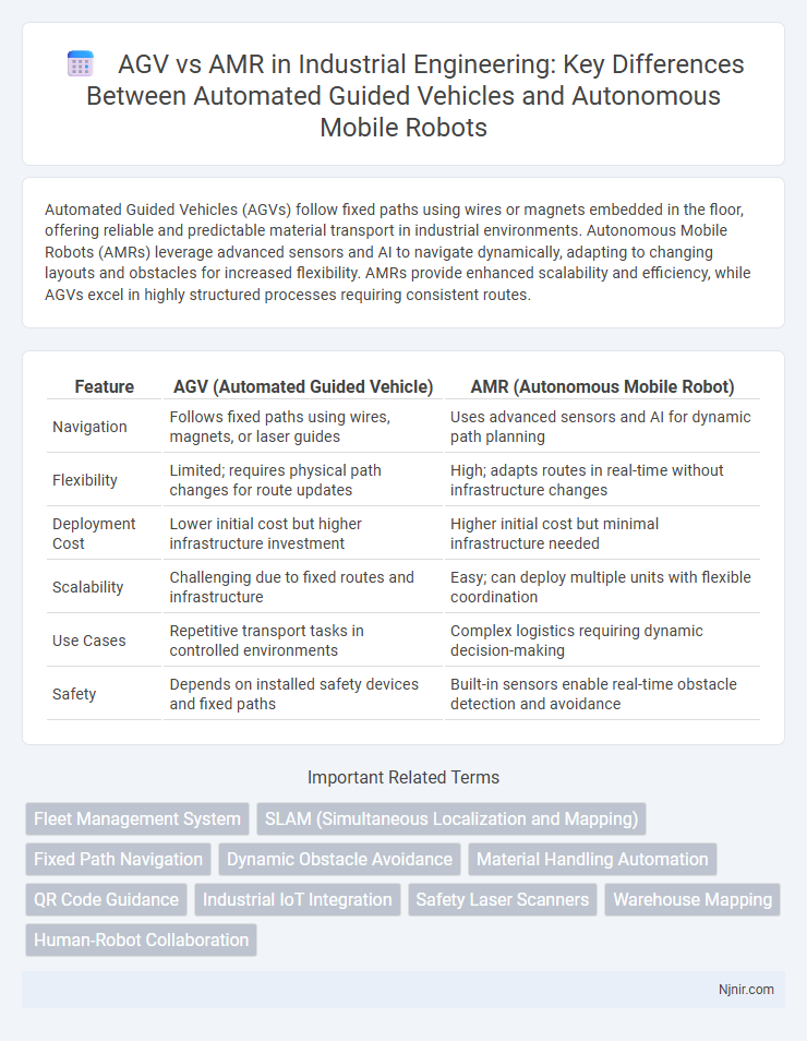 AGV vs AMR in Industrial Engineering: Key Differences Between Automated Guided Vehicles and Autonomous Mobile Robots