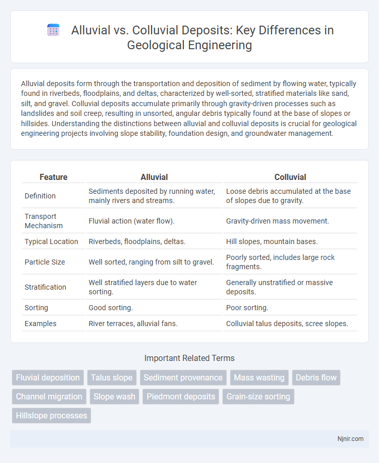 Alluvial vs. Colluvial Deposits: Key Differences in Geological Engineering