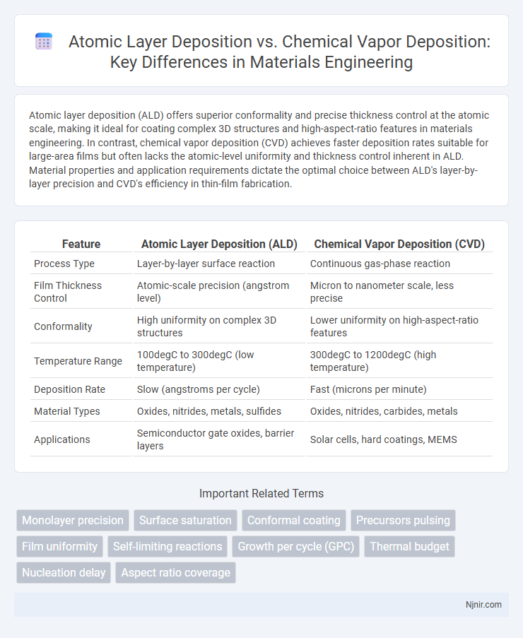 Atomic Layer Deposition vs. Chemical Vapor Deposition: Key Differences in Materials Engineering