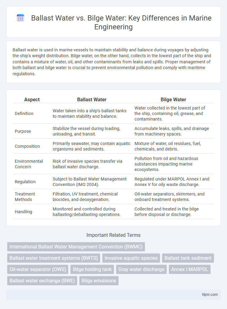Ballast Water vs. Bilge Water: Key Differences in Marine Engineering