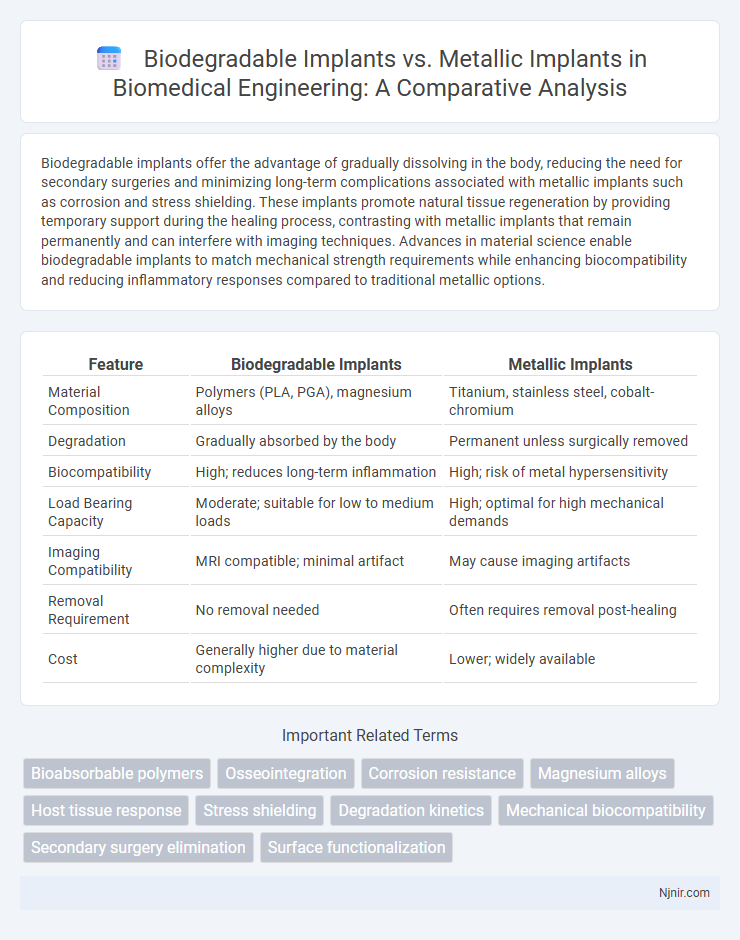 Biodegradable Implants vs. Metallic Implants in Biomedical Engineering: A Comparative Analysis