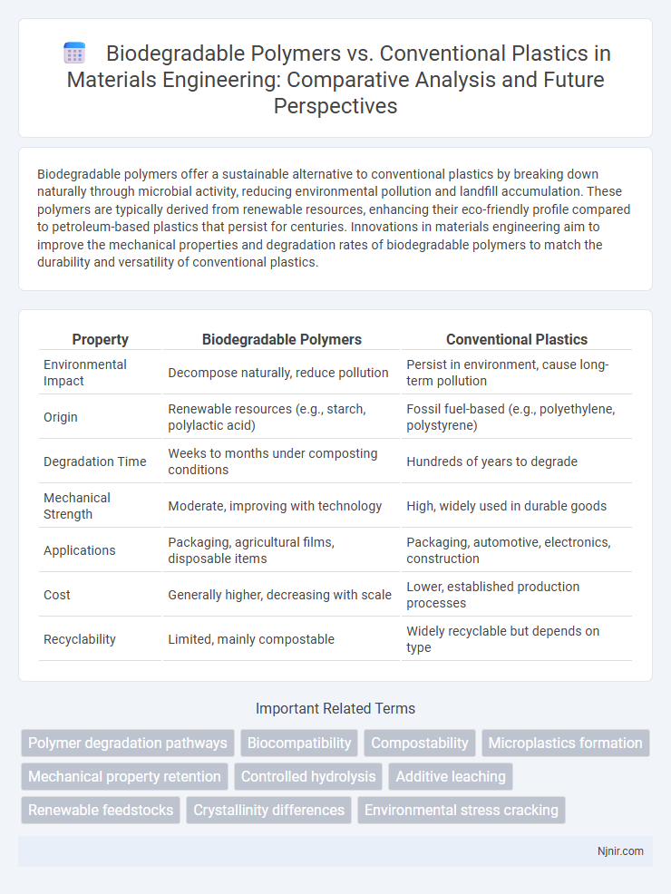 Biodegradable Polymers vs. Conventional Plastics in Materials Engineering: Comparative Analysis and Future Perspectives