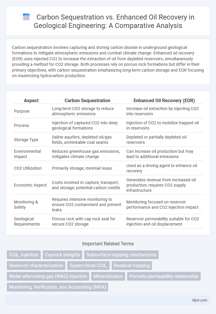 Carbon Sequestration vs. Enhanced Oil Recovery in Geological Engineering: A Comparative Analysis