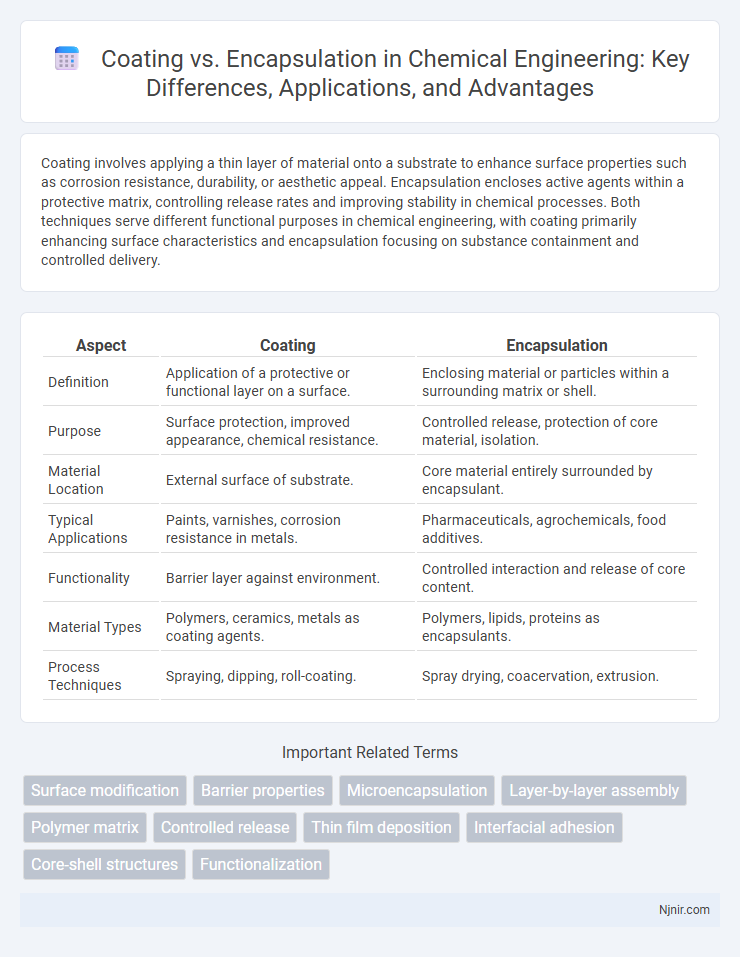 Coating vs. Encapsulation in Chemical Engineering: Key Differences, Applications, and Advantages