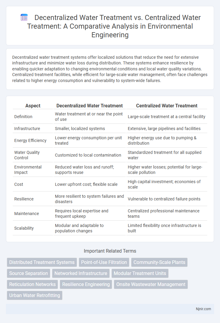 Decentralized Water Treatment vs. Centralized Water Treatment: A Comparative Analysis in Environmental Engineering